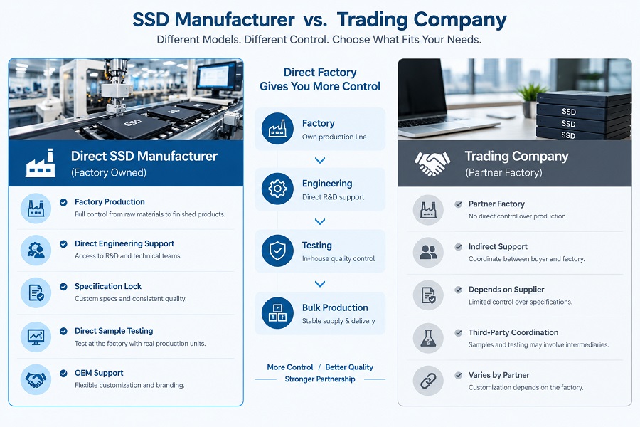 SSD manufacturer vs trading company in China